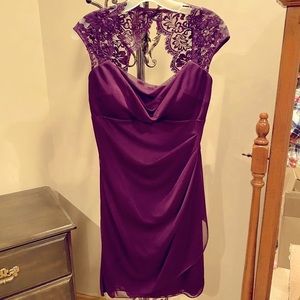 Purple Lace Cocktail Dress